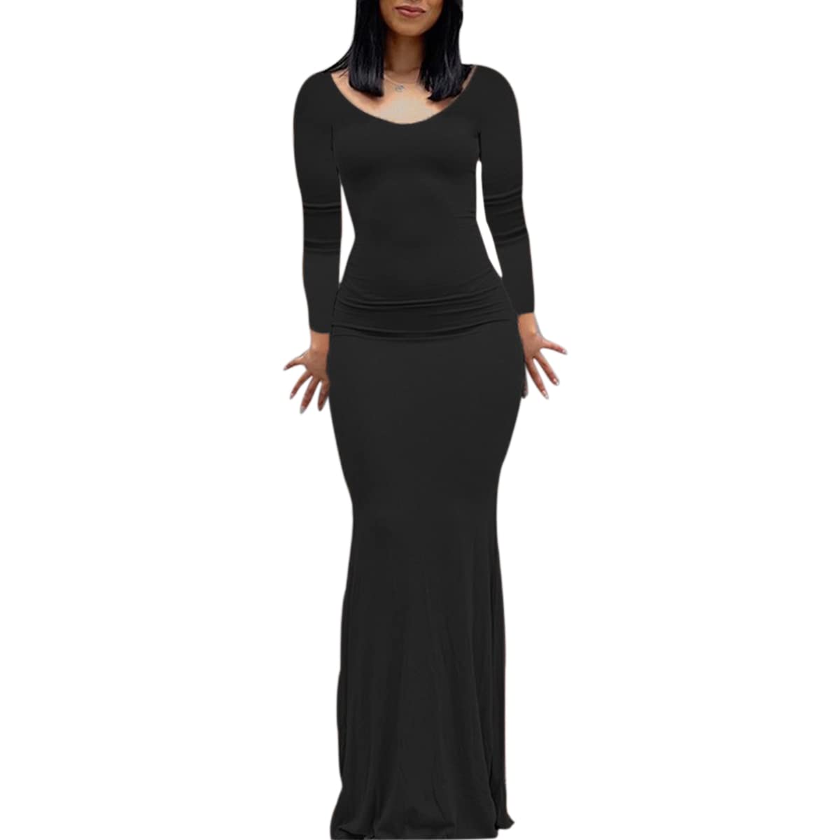 ABYOVRT Women's Elegant Sleeveless Maxi Dress for Evening Parties